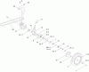 Toro 20092C - Super Recycler Lawn Mower, 2011 (311000001-311999999) Pièces détachées TRANSMISSION, REAR WHEEL AND HEIGHT-OF-CUT ASSEMBLY