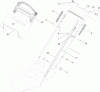 Toro 20332C - 22" Recycler Lawn Mower, 2012 (SN 312000001-312999999) Pièces détachées HANDLE ASSEMBLY