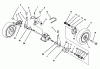 Toro 20432 - Lawnmower, 1993 (39000001-39999999) Pièces détachées REAR AXLE & WHEEL ASSEMBLY