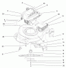 Toro 20445 - Lawnmower, 1997 (7900001-7999999) Pièces détachées ENGINE & BLADE ASSEMBLY
