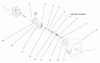 Toro 20458 - Lawnmower, 1997 (7900001-7999999) Pièces détachées GEARCASE & WHEEL ASSEMBLY