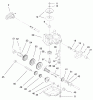 Toro 20476 - Lawnmower, 1996 (6900001-6999999) Pièces détachées GEAR CASE ASSEMBLY
