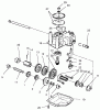 Toro 20489 (V-21S) - Vacu-Power Mower, V-21S, 1998 (8900001-8999999) Pièces détachées GEAR CASE ASSEMBLY
