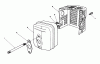 Toro 20526C - Lawnmower, 1988 (8000001-8999999) Pièces détachées MUFFLER ASSEMBLY (MODEL NO. VMH7)