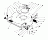Toro 20532 - Lawnmower, 1989 (9000001-9999999) Pièces détachées HOUSING ASSEMBLY (USED ON SER. NOS. 9000101-9001531, 9004073 AND UP)