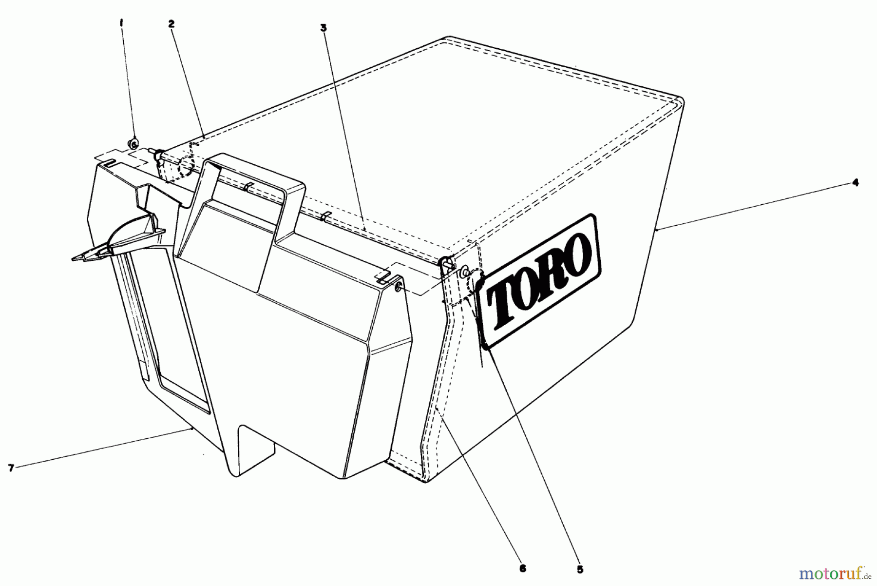  Toro Neu Mowers, Walk-Behind Seite 1 20581 - Toro Lawnmower, 1983 (3000001-3999999) GRASS BAG ASSEMBLY NO.11-0159