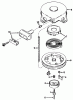 Toro 20586 - Lawnmower, 1985 (5000001-5999999) Pièces détachées REWIND STARTER NO. 590420A