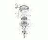 Toro 20586 - Lawnmower, 1988 (8000001-8999999) Pièces détachées REWIND STARTER N0. 590621