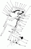 Toro 20586 - Lawnmower, 1989 (9000001-9999999) Pièces détachées HANDLE & THROTTLE CONTROL ASSEMBLY