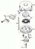 Toro 20588 - Lawnmower, 1986 (6000001-6999999) Pièces détachées REWIND STARTER NO. 590420A