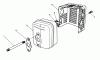 Toro 20620 - Lawnmower, 1988 (8000001-8999999) Pièces détachées MUFFLER ASSEMBLY (MODEL NO. VMH7)