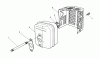 Toro 20622C - Lawnmower, 1988 (8000001-8999999) Pièces détachées MUFFLER ASSEMBLY (MODEL NO. VMH7)