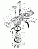 Toro 20628C - Lawnmower, 1987 (7000001-7999999) Pièces détachées CARBURETOR ASSEMBLY