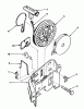 Toro 20672 - Lawnmower, 1983 (3000001-3999999) Pièces détachées REWIND STARTER NO. 590531