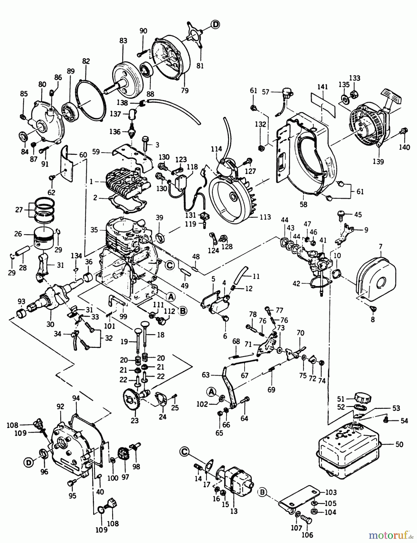  Toro Neu Accessories, Tiller/Cultivator 85103 - Toro Pick Tine Kit, Tillers, 1989 ENGINE -KAWASAKI FA130
