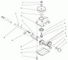 Toro 20716 - Side Discharge Mower, 1999 (9900001-9999999) Pièces détachées GEAR CASE ASSEMBLY
