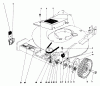 Toro 20725 - Lawnmower, 1980 (0000001-0999999) Pièces détachées FRONT WHEEL AND PIVOT ARM ASSEMBLY