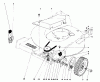 Toro 20765 - Lawnmower, 1980 (0000001-0999999) Pièces détachées FRONT WHEEL AND PIVOT ARM ASSEMBLY