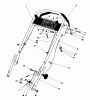 Toro 20775 - Lawnmower, 1981 (1000001-1999999) Pièces détachées HANDLE ASSEMBLY