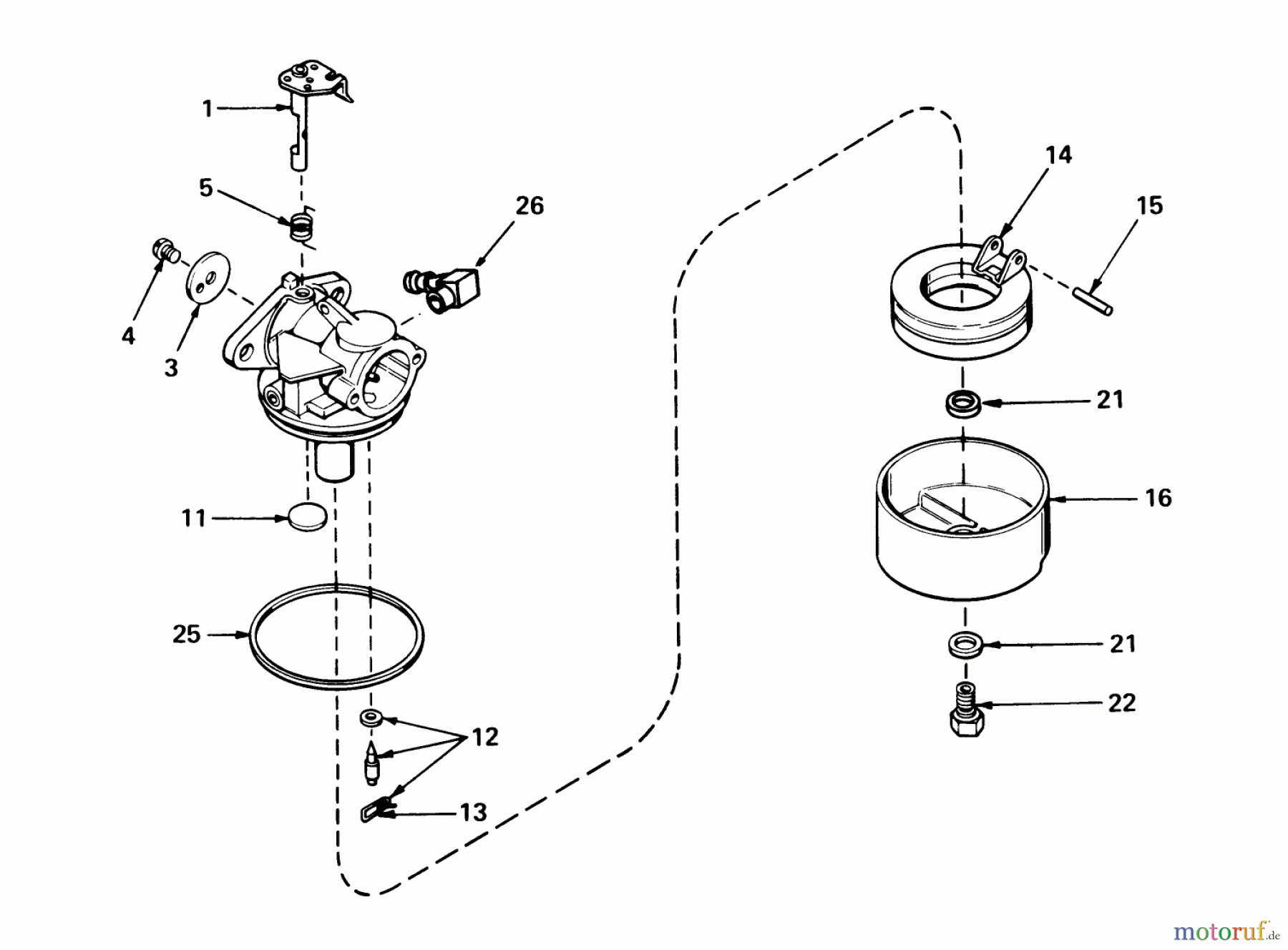 Toro Neu Mowers, Walk-Behind Seite 2 21647 - Toro Guardian Lawnmower, 1977 (7000001-7999999) CARBURETOR NO. 631784A (MOWER MODEL NO. 21647 AND 21727)(ENGINE NOS. TNT 100-10055A AND TNT 100-10056A)