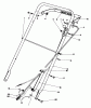 Toro 22020 - Lawnmower, 1984 (4000001-4999999) Pièces détachées HANDLE ASSEMBLY (MODEL 22020)