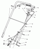 Toro 22020 - Lawnmower, 1985 (5000001-5999999) Pièces détachées HANDLE ASSEMBLY (MODEL 22020)