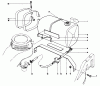 Toro 22025 - Lawnmower, 1986 (6000001-6999999) Pièces détachées GAS TANK ASSEMBLY