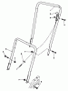 Toro 22025 - Lawnmower, 1986 (6000001-6999999) Pièces détachées HANDLE ASSEMBLY