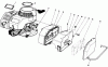 Toro 22025 - Lawnmower, 1987 (7000001-7999999) Pièces détachées ENGINE ASSEMBLY