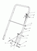 Toro 22030 - Lawnmower, 1986 (6000001-6999999) Pièces détachées HANDLE ASSEMBLY (MODEL 22030)