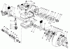 Toro 22030 - Lawnmower, 1989 (9000001-9999999) Pièces détachées GEAR CASE ASSEMBLY (MODEL 22035)