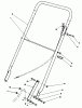 Toro 22030 - Lawnmower, 1989 (9000001-9999999) Pièces détachées HANDLE ASSEMBLY (MODEL 22030)