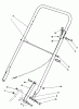 Toro 22030 - Lawnmower, 1990 (0000001-0999999) Pièces détachées HANDLE ASSEMBLY (MODEL 22030)