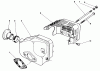 Toro 22030 - Lawnmower, 1990 (0000001-0999999) Pièces détachées MUFFLER ASSEMBLY (MODEL NO. 47PK9-3)