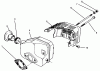 Toro 22037BC - Lawnmower, 1995 (5900001-5999999) Pièces détachées MUFFLER ASSEMBLY (MODEL NO. 47PR4-3)