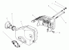 Toro 22038 - Rear Bagger Mower, 1998 (8900001-8999999) Pièces détachées MUFFLER ASSEMBLY (MODEL NO 47PT7-3)