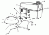 Toro 22685 - Lawnmower, 1991 (1000001-1999999) Pièces détachées FUEL TANK ASSEMBLY