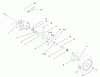 Toro 22162 - Recycler Mower, 1999 (9900001-9999999) Pièces détachées GEAR CASE & REAR WHEEL ASSEMBLY