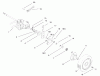 Toro 22162 - Recycler Mower, 2001 (210000001-210999999) Pièces détachées GEAR CASE & REAR WHEEL ASSEMBLY