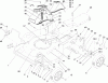 Toro 22166 - 21" Heavy-Duty Recycler/Rear Bagger Lawnmower, 2004 (240000001-240999999) Pièces détachées DECK, DISCHARGE DOOR AND WHEEL ASSEMBLY