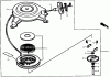 Toro 22167 - 21" Heavy-Duty Recycler/Rear Bagger Lawnmower, 2005 (250000001-250999999) Pièces détachées RECOIL STARTER ASSEMBLY HONDA GXV160K1-A1T