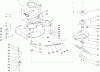 Toro 22168 - 21" Heavy-Duty Recycler/Rear Bagger Lawnmower, 2004 (240000001-240999999) Pièces détachées ENGINE AND BELT AND BLADE ASSEMBLY