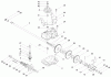 Toro 22168 - 21" Heavy-Duty Recycler/Rear Bagger Lawnmower, 2004 (240000001-240999999) Pièces détachées GEAR CASE ASSEMBLY NO. 74-1861
