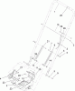 Toro 22168 - 21" Heavy-Duty Recycler/Rear Bagger Lawnmower, 2004 (240000001-240999999) Pièces détachées LOWER HANDLE ASSEMBLY