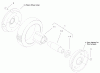 Toro 22177 - 21" Heavy-Duty Recycler/Rear Bagger Lawnmower, 2004 (240000001-240999999) Pièces détachées FRONT AND REAR WHEEL ASSEMBLY
