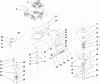 Toro 22188 - 21" Heavy-Duty Recycler/Rear Bagger Lawn Mower, 2009 (290000001-290999999) Pièces détachées ENGINE AND BLADE ASSEMBLY