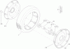 Toro 22195 - 21" Heavy-Duty Recycler/Rear Bagger Lawn Mower, 2011 (311000001-311999999) Pièces détachées FRONT WHEEL AND TIRE ASSEMBLY NO. 100-2870