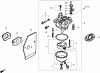 Toro 22196 - 21" Heavy-Duty Recycler/Rear Bagger Lawn Mower, 2009 (290000001-290999999) Pièces détachées CARBURETOR ASSEMBLY HONDA GXV160UH2 T1AH