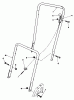 Toro 22510 - Lawnmower, 1987 (7000001-7999999) Pièces détachées HANDLE ASSEMBLY