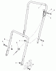 Toro 22510 - Lawnmower, 1988 (8000001-8999999) Pièces détachées HANDLE ASSEMBLY
